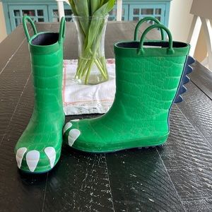 Boys size 12 dinosaur rain boots